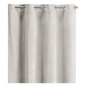 Rideau uni  en coton grege 140 x 280 cm