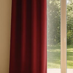 Rideaux polyester rouge 260x140 cm