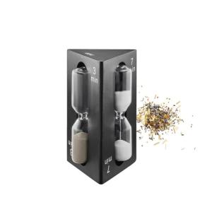 Sablier à thé Verre Noir 1x6x6 cm