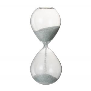 Sablier en verre blanc 25 cm