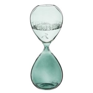 Sablier en verre teinté vert