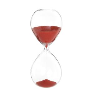 Sablier orange en verre transparent H20