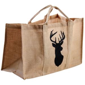 Sac à bûches cerf naturel