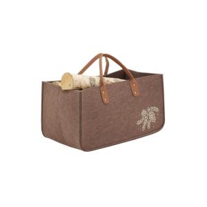 Sac à bûches en feutrine 50 x 25 cm