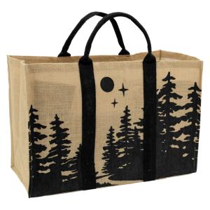 Sac à bûches en jute foret