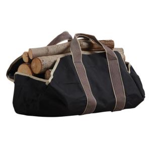 Sac à bûches noir en polyester