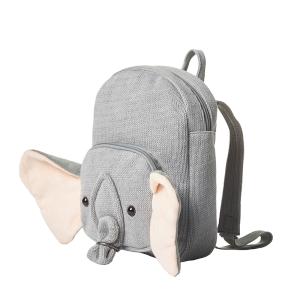 Sac à dos 100% coton éléphant gris