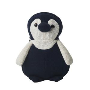 Sac à dos 100% coton pingouin bleu