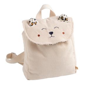 Sac à dos maternelle en velours côtelé avec oreilles