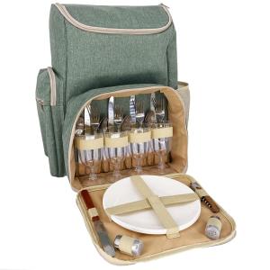 Sac à dos pique-nique Vert Kaki - 4 personnes