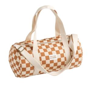 Sac bowling en coton imprimé carreaux