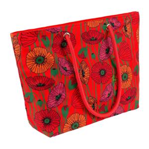 Sac cabas  rouge polyester 48 x 34 x 14 cm