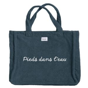Sac de plage brodé  denim