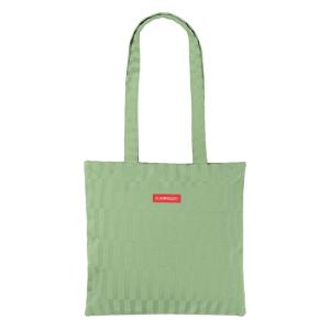 Sac de plage géométrique polyester vert