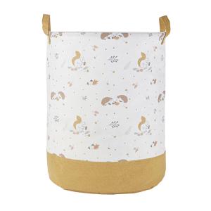 Sac de rangement bébé marron, ivoire et orange motifs anima…