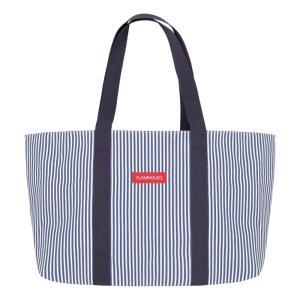 Sac de voyage polyester rayures bleu