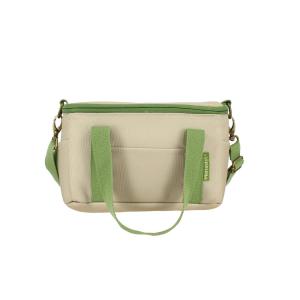Sac en tissu isotherme beige et olive 5L