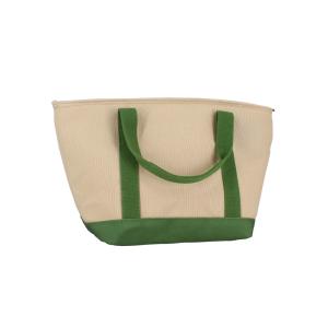 Sac en tissu isotherme beige et olive 7L