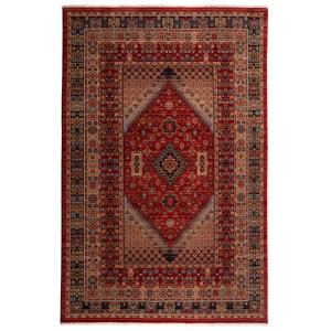 SAHARNA BIDJAR - Tapis oriental en laine rouge graphique 80…