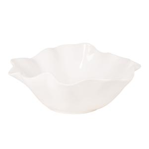 Saladier corolle en céramique blanche