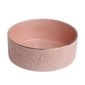 Saladier droit en céramique rose D18CM