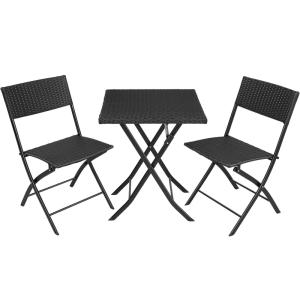 Salon de jardin 2 personnes résine tressée acier résistant…