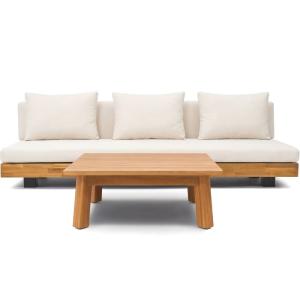 Salon de jardin 3 places en bois FSC - canap. 3 pl   table…