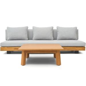 Salon de jardin 3 places en bois FSC - canap. 3 pl   table…