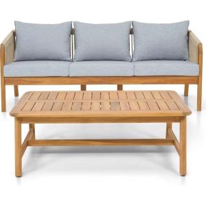 Salon de jardin 3 places en bois FSC - canap. 3 places   ta…