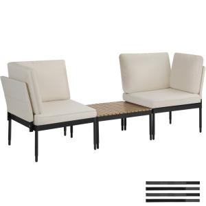 Salon de jardin 5-en-1 en aluminium dossier réglable sur 5…
