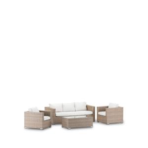 Salon de jardin 5 places en rotin