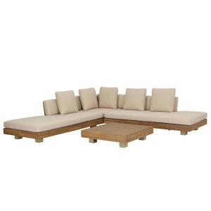 Salon de jardin 6 places en bois d'acacia massif, aluminium…