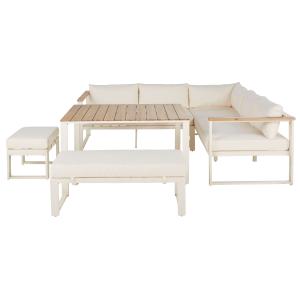 Salon de jardin 8 places en aluminium et polyester recyclé…