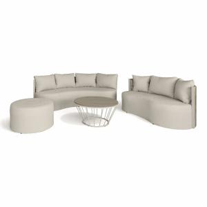 Salon de jardin 8 places structure en aluminium et corde ti…