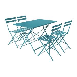 Salon de jardin bistrot pliable rectangulaire 110 x 70cm, b…
