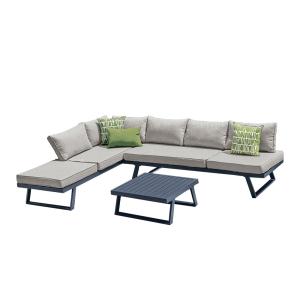 Salon de jardin  en aluminium anthracite