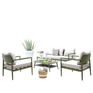 Salon de jardin  en aluminium vert sauge