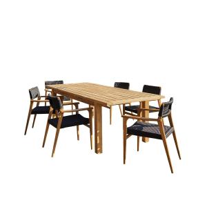 Salon de jardin en teck 6 personnes