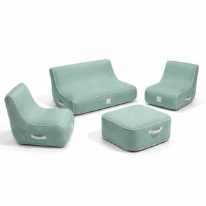 Salon de jardin gonflable en olefin couleur vert d'eau