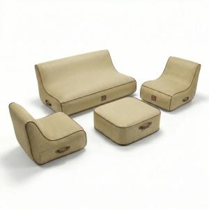 Salon de jardin gonflable en olefin toile de jute