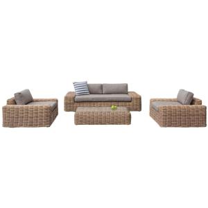 Salon de jardin marron L224  x P106 x H63 cm
