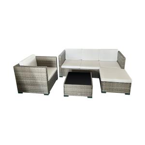 Salon de jardin résine tressée 5 places   table basse