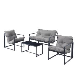 Salons et table de jardin 4 places avec coussins rembourrés…