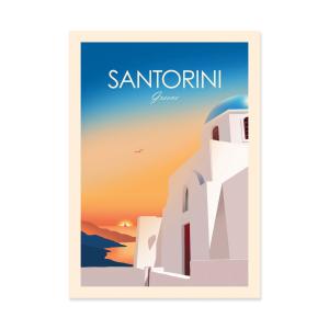 SANTORINI GREECE - STUDIO INCEPTION - Affiche d'art 50 x 70…