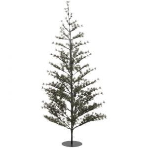 Sapin de noël avec lumières LED 220 cm Naturel