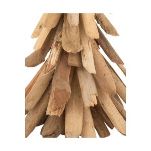 Sapin de Noël décoratif à led en bois naturel 22.5x22.5x60…