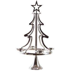 Sapin porte bougie en aluminium hauteur 73cm