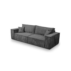 Schlafsofa mit Cordbezug, Grau