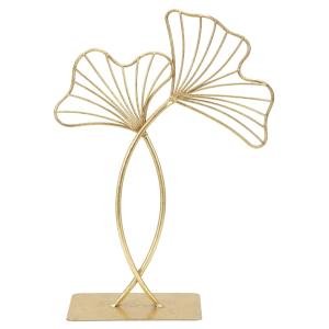 Sculpture en métal doré 25x8,5x35 cm