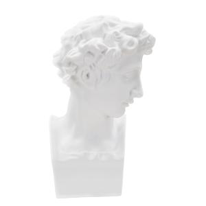 Sculpture tête en résine blanche 20x17,5x30  cm